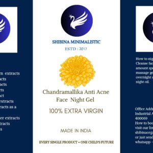 Chandramallika anti acne face night gel for All skin type -97 ml