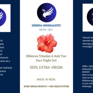 Hibiscus Vitamin A Anti Tan face night gel For All skin type 43ml