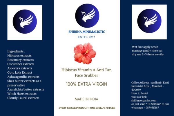 Hibiscus Vitamin A Anti Tan face scrubber For All skin type 97ml