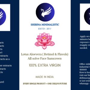 Lotus Aloevera ( Retinol and Flavonols) all solve face sunscreen For All skin type 97 ml