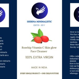 Rosehip oil vitamin C skinglow face care combo Designed for dry skin type 1372ml