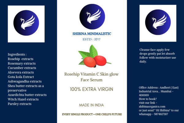 Rosehip oil vitamin C skinglow face care combo Designed for dry skin type 679ml
