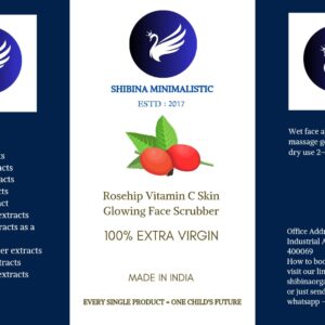 Rosehip oil vitamin C skinglow face scrubber Designed for dry skin type 196ml