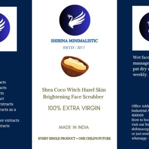 Shea coco witch hazel skin brightening face scrubber Designed for dry skin type 196ml