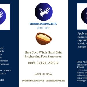 Shea coco witch hazel skin brightening face sunscreen Designed for dry skin type 97ml