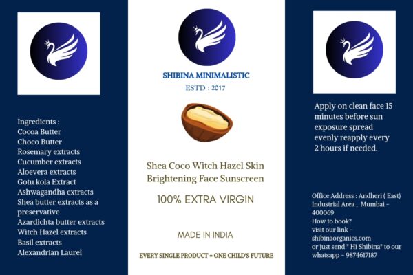Shea coco witch hazel skin brightening face care combo Designed for dry skin type 679ml