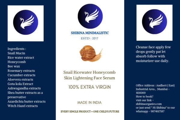 Snail Ricewater honeycomb skin lightening face care combo Designed for all sensitive skin type 301ml