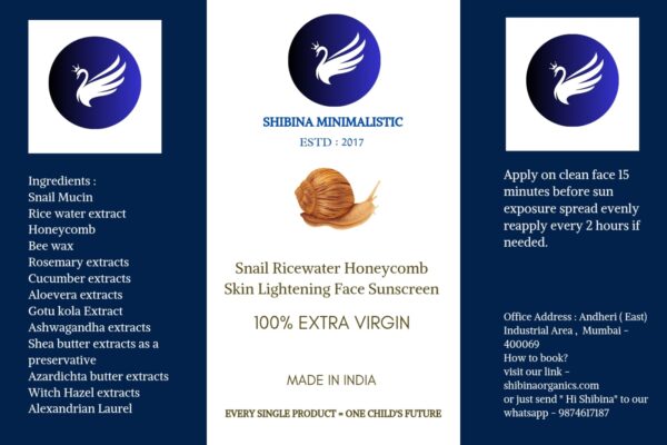 Snail Ricewater honeycomb skin lightening face care combo Designed for all sensitive skin type 301ml