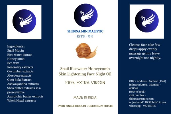 Snail Ricewater honeycomb skin lightening face care combo Designed for all sensitive skin type 301ml